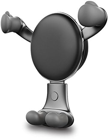 REDSHINE Car Phone Holder, Universal Gravity Air Vent Cradle Car Mount Auto-clamping Phone Holders Stable Silicone Clip Grip for Iphone X 5S 6s 6 Plus 7 8 Samsung S8 S9 and Others Black X2