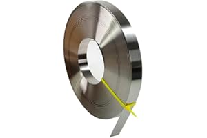 FUPOHUA Rotolo di Acciaio Inossidabile 5M 301 Rotolo di Striscia di Lamina Sottile in Acciaio Inossidabile Larghezza 5 mm 10 mm 20 mm Spessore 0,1/0,15/0,2/0,3/0,4/0,5 mm