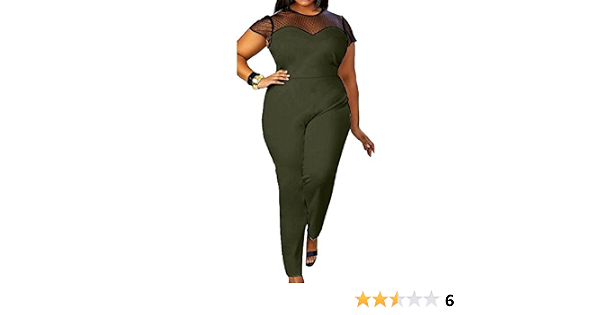 Kasen Donna Tuta Monopezzo Jumpsuit Elegante Taglie Forti Tute Playsuit  Esercito Verde 4XL : Amazon.it: Abbigliamento
