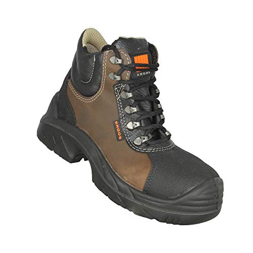 Ergos Tibet S3 SRC Chaussures de sécurité Trekking Chaussures Haute Braun B-Stock, Taille:43 EU