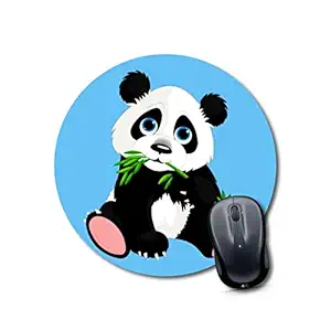 Anuman007 Mousepad for pc Panda Mouse pad for Girls Round Mouse Pad for Laptop/pc (9X9 Inches)