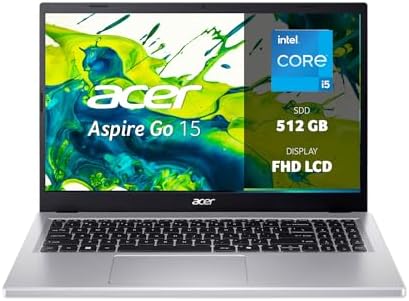 acer Aspire Go 15 AG15-71P-51F8 PC Portatile, Notebook, Processore Intel Core i5-1334U, RAM 32 GB DDR5, 512 GB PCIe NVMe SSD, Display 15.6" FHD, Scheda Grafica Intel Iris Xe, Windows 11 Home