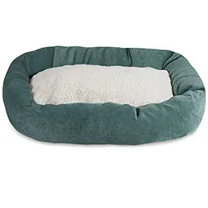 40 inch Azure Villa Collection Sherpa Bagel Dog Bed