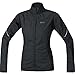 GORE RUNNING WEAR Damen Leichte Active Shell Laufjacke, GORE WINDSTOPPER, ESSENTIAL LADY WS AS Partial Jacket, Größe 34, Schwarz, JWESNW