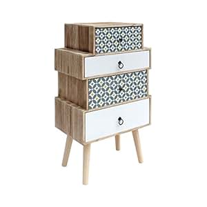 Rebecca Mobili Commode voor kinderkamer, commode voor kinderen, wit