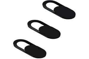 OcioDual 3X Webcam Cover Slider ochrona ultra cienka osłona naklejka czarna do kamery internetowej smartfona laptopa tabletu czarna
