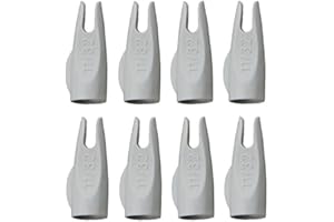 Mangobuy 50pcs 11/32 Arrow Nock White/Red For Outer Diameter 9mm Wooden and Bamboo Arrow Traditional Bow Outdoor Archery