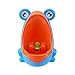 Hintel Colorful Frog Boys Potty Training Urinal with Whirling Target - Use a Baby Boy Urinal, Making It Fun, Easy Stress Free to Potty - Blue