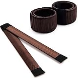 Gemini_mall® 2Pcs/Set Women Hair Bun Maker French Twist Hair Fold Wrap Snap - Dark Brown (Coffee)