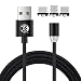 Produktbild UGI 3 in 1-Magnet-Ladekabel Micro USB-Ladekabel für Android/IOS/Typ C 360° Rundkabel kompatibel für iPhone X 8 7 6 Plus 5 5c Samsung Galaxy S6 S7 S8 und mehr