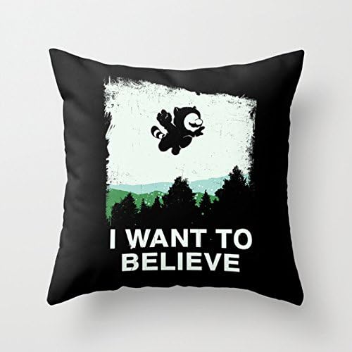Plumbernormal Activity I want to believe Pillow Protector Pillow Case 18 x 18 Canvas Accent Pillows