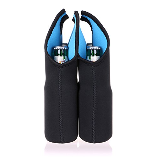 btsky 6 Flaschen Isolierte Neopren Carrier Tote Tragetasche für Bier Baby Flasche Dosen Getränke - 8