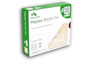 Pansement adhésif en mousse de silicone souple Mepilex Border Flex - 7,5 x 7,5 cm - Pansement stérile