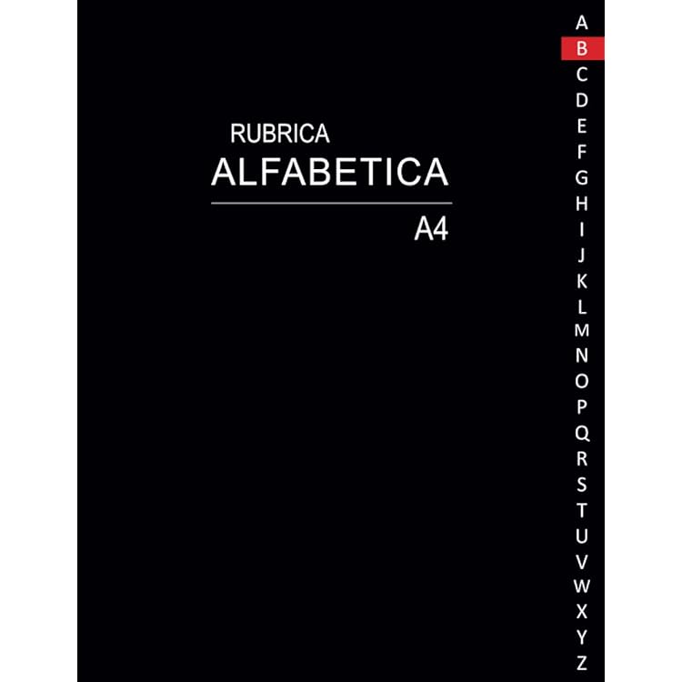 Rubrica Alfabetica A4 Con 6 Pagine Per Lettera - 156 Pagine, Copertina Nera - Foto 9