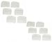 12x 7cm Clear Wedding Veil Hair Combs Slides (Clear)