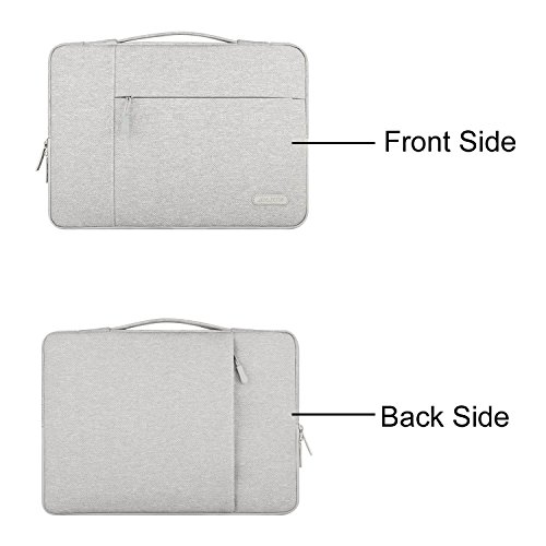 MOSISO Polyester Gewebe Multifunktionshülsen Aktenkoffer Handtaschen Kasten Abdeckung für 14 Zoll Notebook Computer Ultrabook, Grau - 3