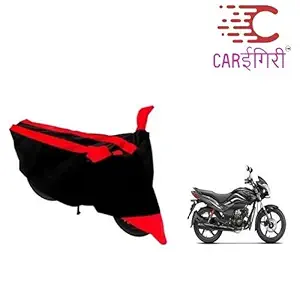 Carigiri Bike Cover for Hero Passion X pro (Dust Proof,3Strip, Scratch Proof, Mirror Pockets, Heavy Buckle [ RED & Navy Blue])