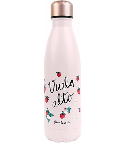 Art&design24 I'm Frida Gesicht Thermosflasche, Kupferfarbe, Thermosflasche 500 Ml Edelstahl, 6.5 X 23 Cm, Leichtgewicht, Thermosflasche Für Heiß- Und Kaltgetränke, Essential Design