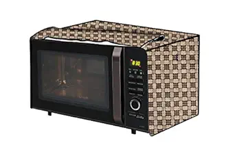 The Furnishing Tree Microwave Oven Cover for Borosil Prima 30 Liter 1500 Watt Convection Oven Toaster Griller (OTG) Checkered Pattern Brown