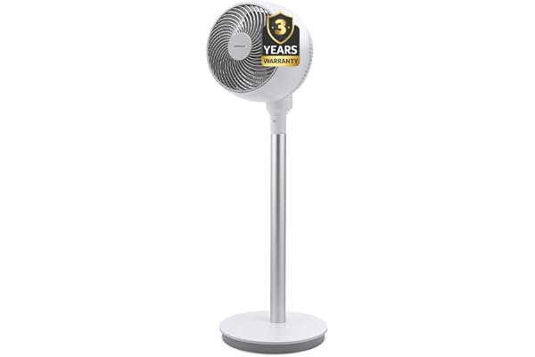 Acerpure Cozy F1 Pedestal Fan with Air Circulator |3years warranty | Energy efficient BLDC motor|Remote control| 3D airflow technology|Swing mode|12 speed control and LED display|Whisper-quiet(White)
