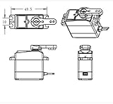 DS3218 RC Servo Wasserdichtes Aluminiumoberteil Einachsiges Servo Metallzahnrad digitales Servo baja 20kg Servo für RC Auto (control angle 270) - 7