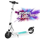 RCB Trottinette Electrique Pliable Scooter électrique Pliant Ultra Léger et Réglable pour Ados et Mixte Adulte Vitesse maximale 30km / h, Moteur 350W, Pneu antidérapant et Ecran LCD Scooter étanche