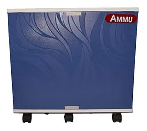 AMMU Wooden Trolley with Battery Tray for Inverter Battery (Blue Color)