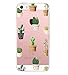 Produktbild Caler iPhone 5 5S SE Hülle Schutzhülle Weicher Flexibel Klar Transparent Gel Silikon TPU Hülle Superdünn Stoßfest Tasche Telefon Kasten für Apple iPhone SE 5 5s (Kaktus 1)