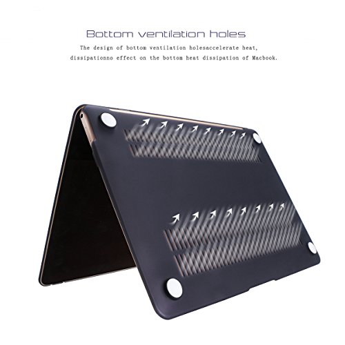 Macbook Hülle, dizauL ®Elegantes und leichtes Cover Ultra Dünn Schutz Hülle Case Cover Schutzabdeckung Hardcase Notebook Hülle Hartschale Etui für 2015 Apple NEW MACBOOK 12 “ in schwarz - 6