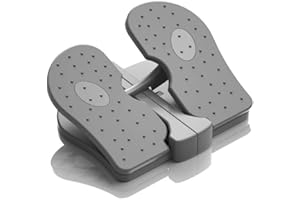 GOTOSEEU Simple Leg Exerciser While Sitting for Seniors, Foot Pedal Exerciser Under Desk Foot Rest with Massage Help Leg Muscles Release Varicose Veins for Elder at Office Home