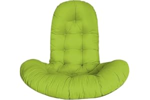 Hoowarm Exterieur Coussin Fauteuil Suspendu Oeuf Bleu éPais Suspendu Lavable Coussin de Chaise Suspendue,Coussin Rond pour Fauteuil Rotin, AntidéRapant Coussin pour Hamac Chaise Suspendu