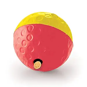 Treat Tumble Dispensing Brain and Exercise Game for Dogs by Nina Ottosson, Red/Yellow, Large