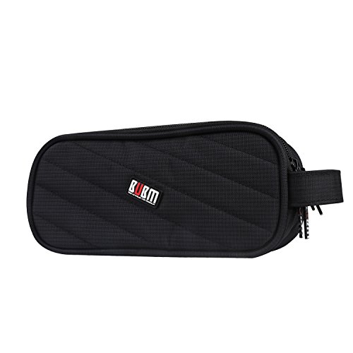 BUBM Universal Tasche Tragetasche für Elektronische Kleingeräte Organisator Reisetasche für Zubehör (Mittel,Schwarz)
