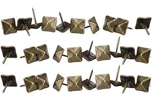 HEEPDD 50 Pcs Tête Carrée Antique Broches, Porte De Rembourrage Nail Cyan Bronze Fer Pince À Épingle Nail Antique Case Boîte Canapé Décoratif Tack Stud Carré Ongles 12-19 MM[12x18mm]Épingles & Punaises