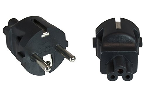 Adapter: Schutzkontaktstecker Typ E+F auf Mickeymaus-Buchse. Stromadapter. Schutzkontaktadapter. CEE 7/7-C5