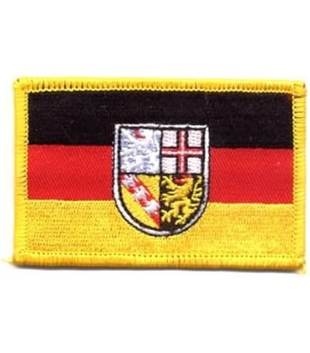 U24 Toppa Saarland 1957 Bandiera - Termoadesiva O Da Cucire, 9x6 Cm