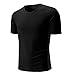 Produktbild ASHOP Herren Einfarbige Rundhalsausschnitt Kurzarm Fitness T-Shirt Größen M-3XL (XL, Schwarz)