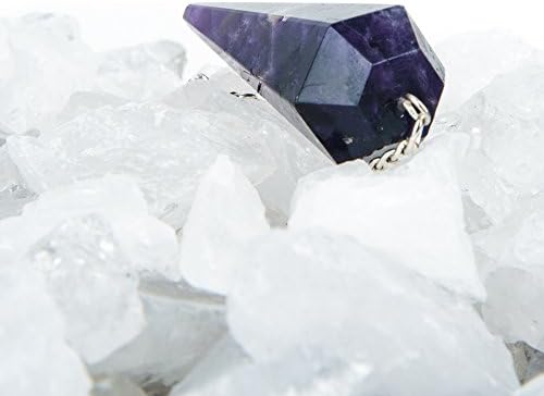 Spiru Crystal Pendulum/ Dowser Gemstone Amethyst, Natural Pendant for Spiritual Healing, Reiki, and Chakra Balancing