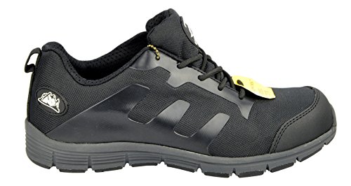 Mens Groundwork Steel Toe cap Safety Lace Work Lightweight Trainers,Steel toe,safety trainers (11, Black&Grey)