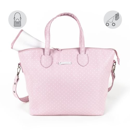 Pasito A Pasito Atelier Changing Bag - Pink white Polka Dot