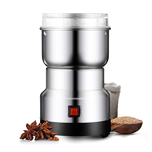 GTJXEY Mini Coffee Bean Grinder, Edelstahl elektrische Reise Kaffeebohnen Schleifmaschine Mühle Pulverizer