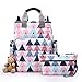 Produktbild TYUE Wickeltasche für Babywindel, 4-teiliger Anzug Große Kapazität Wickeltasche für Mama mit Laptopfach, Windelauflage und Kinderwagenhaken für Mama Reiserucksack,Triangle