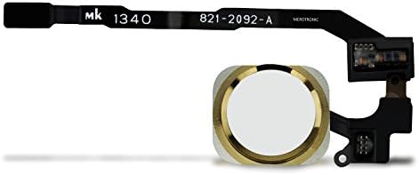 iPhone 5S Home Button with Flex Cable Finger Sensor Metal Bracket Black