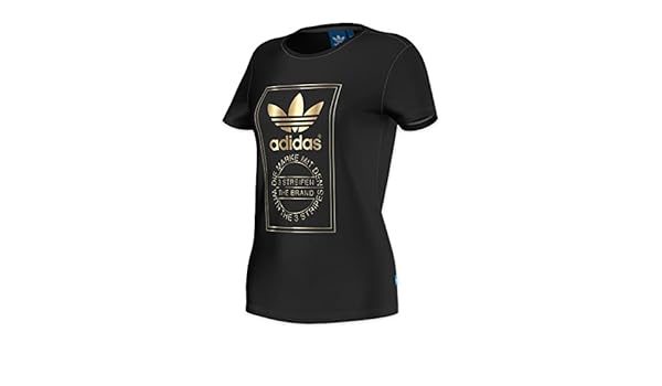 adidas t shirt schwarz gold damen