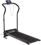 Ultrakompaktes Laufband mit rutschfester Profi-Lauffläche (36 x 96 cm) • Schwingungsdämpfendes Anti-Rutsch-Band für gelenkschonendes und komfortables Lauftraining • Zusammengeklappt überall verstauen, z.B. hinter der Tür oder unter dem Bett • Gesamtgewicht: 22 kg • Stromversorgung: 230 V