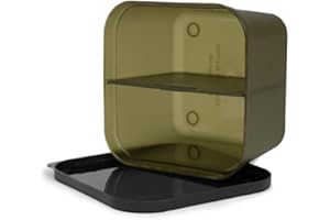 Korum Divided Bait Tub 3 Pint | Coarse Match Fishing Bait Box | Secure Partition and Tight Fitting Lid | Space Saver for 2 Different Baits per Tub | Code K0310276