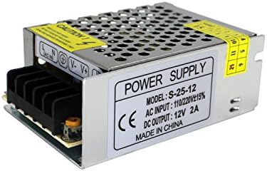 KeerSen DC 12V 2A 24W Switching Power Supply Regulated Transformer w/ Short Circuit and Over Current Protection (12V2A)