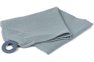 doomoo Basics – Mom'n Play Cape de lactancia Tetra Green – Manta de lactancia con Teether– para amamantar donde quieras y para preparar a todos los pequeños imprevistos – 100% algodón orgánico