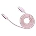 Produktbild Homyl USB-Typ-C-Ladekabel, Leuchten Telefon Tablets Schnelles Ladegerät Cord 3.28Ft Extra Lange - Rotgold