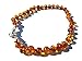 Amber Pumpkin Adjustable Amber Anklet / Bracelet (Dark Cognac)